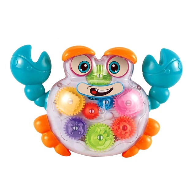 Cartoon Transparent Gear Crab Toy, Crash Resistance Crab Toy, Music Educational Interactive Toys for Kids Cartoon Transparent Gear Crab Toy, Crash Resistance Crab Toy, Music Educational Interactive Toys for Kids